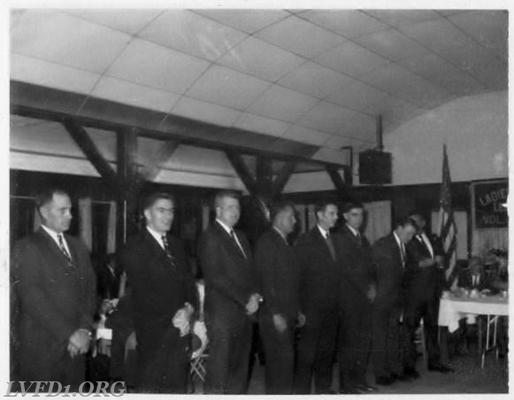 1970: Officers  Eng. John Ralph Abell, Lt.'s Lawrence Pilkerton, Dickie Combs, Gerald Abell, Capt.'s John Gough, Tom Mattingly, AC Freddie Burris and Chief Jake Mattingly, not shown Capt. Jack Candele